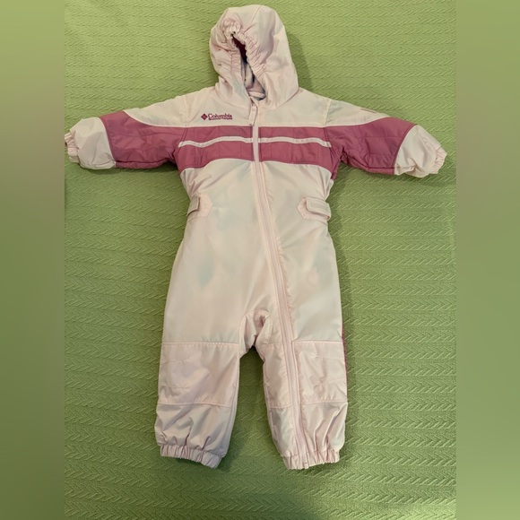 Columbia Other - Columbia 18mth pink snow suit, super sweet/soft/clean. Worn 2x. Zip chin to foot